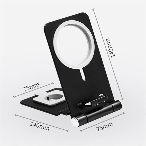 [2in1] Trådlös Laddare Magsafe iPhone/Apple Watch - Silver Silver