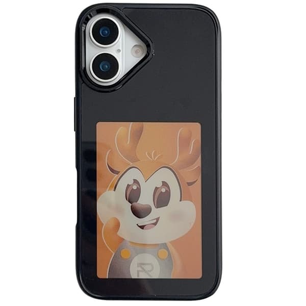 Mobilskal till iPhone 17 NFC DIY Customized HD Smart E-Ink - Svart Svart