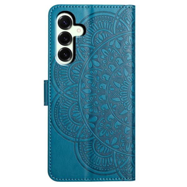 Samsung Galaxy A57 Plånboksfodral Konstläder Mandala Mönster - Blå