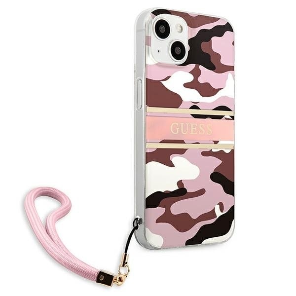 Guess Camo Strap Collection Skal iPhone 13 mini - Rosa Rosa