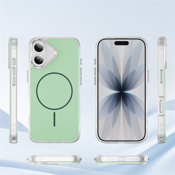 Mobilskal till iPhone 17 MagSafe Skin Touch TPU PC - Grön Grön