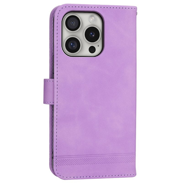 DIERFENG DF-03 iPhone 16 Pro Plånboksfodral Konstläder - Lila