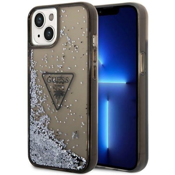 GUESS iPhone 14 Skal Liquid Glitter Palm - Svart Svart