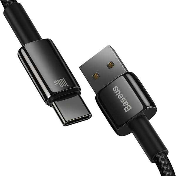 Baseus Tungsten USB-A till USB-C Kabel 100W 1m - Svart Black