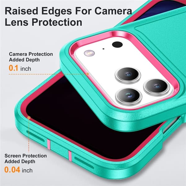 Mobilskal till iPhone 17 Pro Max Kickstand Silikon - Ljusgrön/Rosa Grön