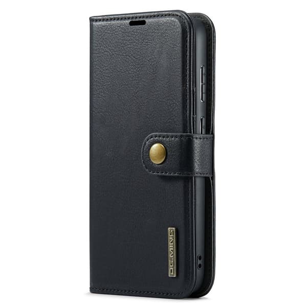 DG.MING Samsung Galaxy A35 5G Äkta Läder Plånboksfodral Svart