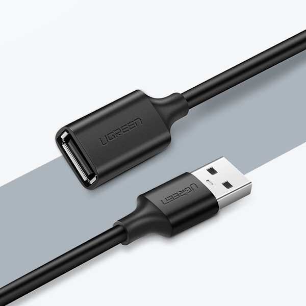 Ugreen Förlängning USB 2.0 Adapter Kabel 0.5m - Svart