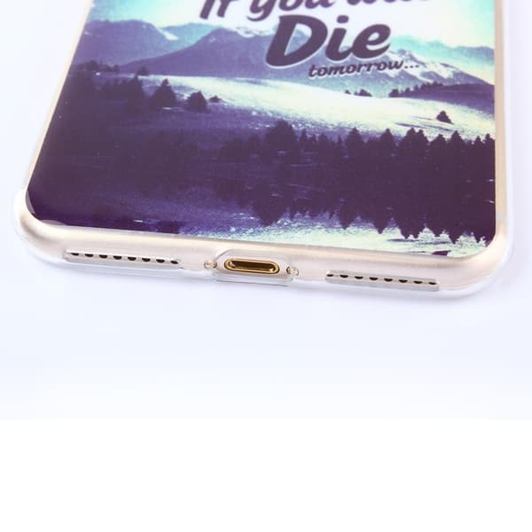 TPU Mobilskal iPhone 7 Plus - Dream as if you will live forever Mönster