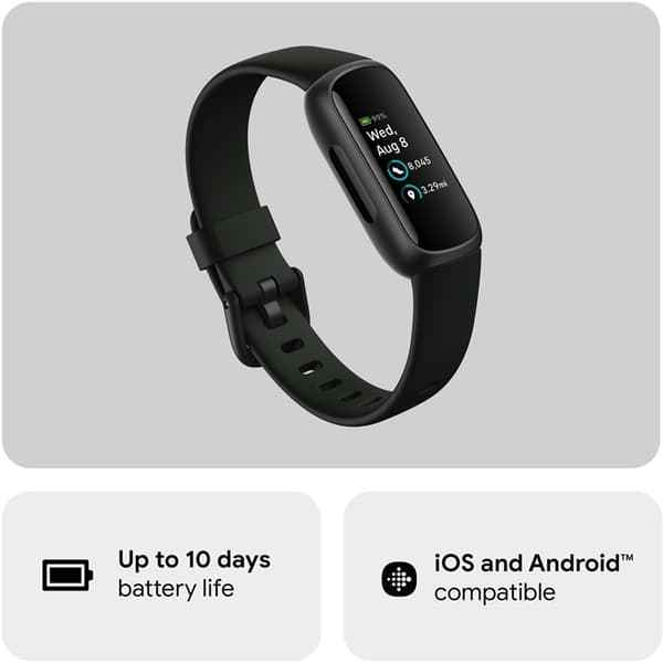 FITBIT Inspire 3, Black/Midnight Zen Svart