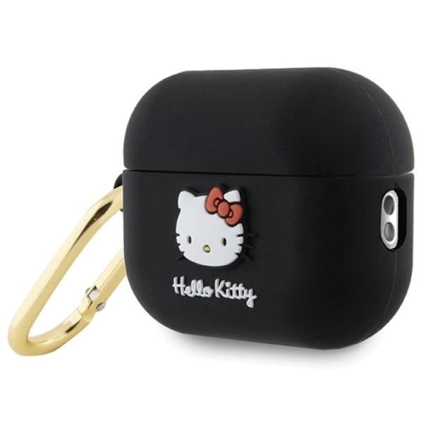 Hello Kitty AirPods Pro 2 (2022/2023) Skal Silikon 3D Kitty Head - Svart Svart