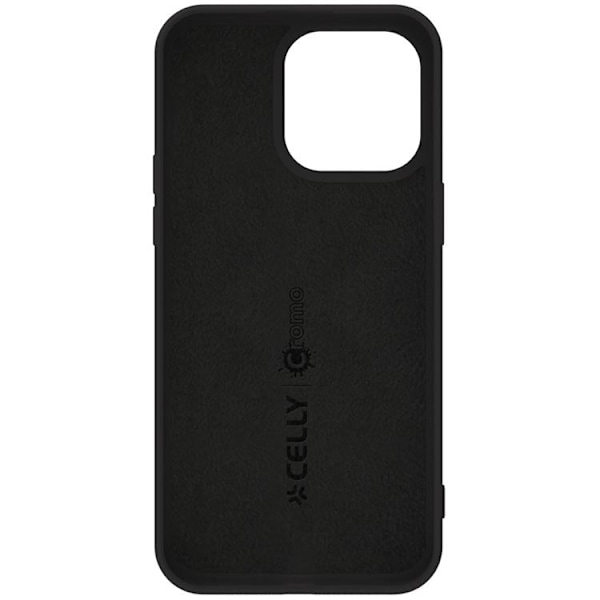 Celly iPhone 15 Pro Max Mobilskal Cromo Soft Rubber - Svart Svart