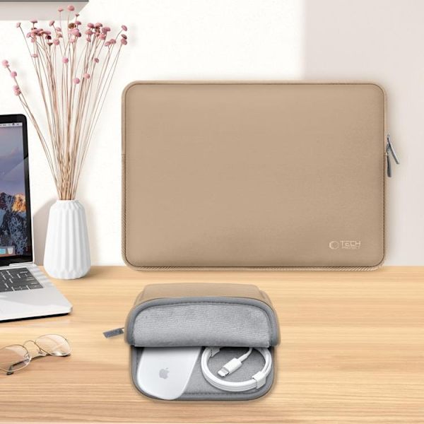 Tech-Protect Datorfodral Till (13-14") Neoslim - Caffe Latte Beige