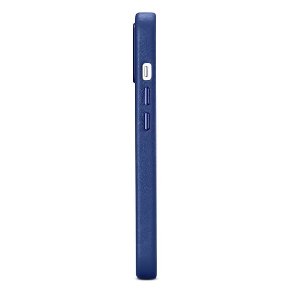 iCarer iPhone 14 etui MagSafe ægte læder - blå