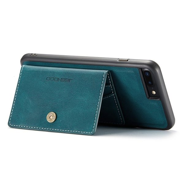 JEEHOOD iPhone 7 Plus/8 Plus Plånboksfodral Konstläder TPU Grön