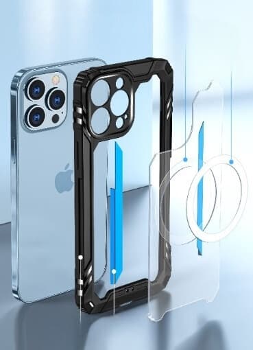 iPhone 14 Plus Skal Magsafe Tough Armor - Sølv Silver