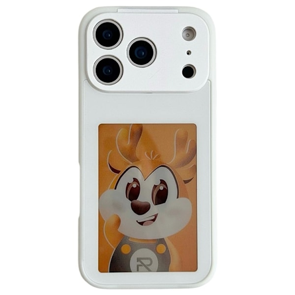Mobilskal till iPhone 17 Pro NFC DIY Customized HD Smart E-Ink - Vit Vit