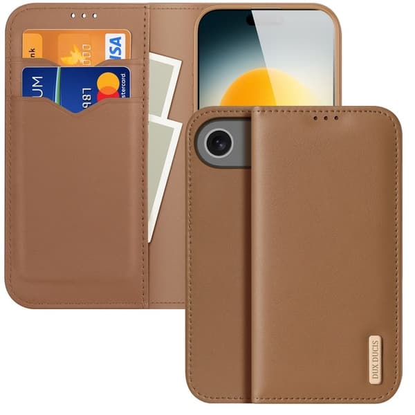 DUX DUCIS Hivo iPhone Air Plånboksfodral Äkta läder - Brun Brun