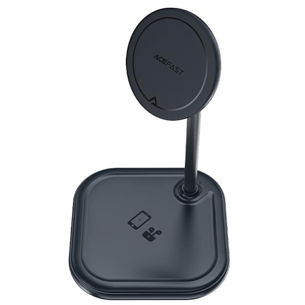 Acefast 2-in-1 Trådlös Laddare MagSafe Qi 15W Stativ iPhone Apple AirPods - Grå