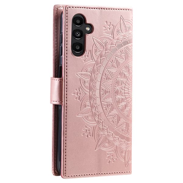 Galaxy S26/S26 Pro Plånboksfodral Imprinted Totem Konstläder Roséguld