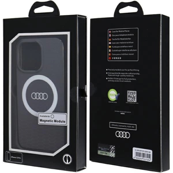 Audi iPhone 13/13 Pro mobiilikotelo Magsafe IML Big Logo - musta