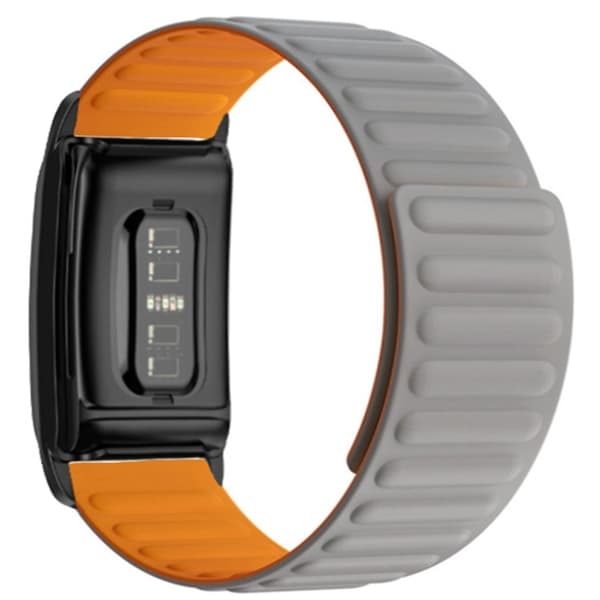Whoop 4.0 Armband Magnetic Silikon - Grå/Orange
