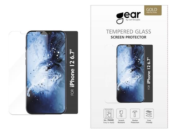 iPhone 12 Pro Max | GEAR Karkaistu lasi Näytönsuoja 2.5D Full Cover Transparent