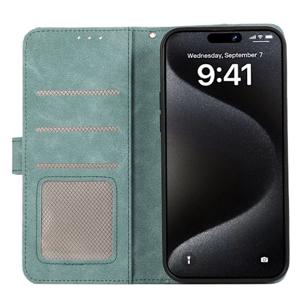 ABEEL iPhone 16 Pro Max Plånboksfodral Konstläder RFID-Skydd - Blå