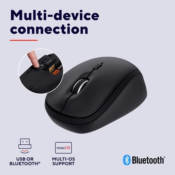 Trust Yvi+ Trådlös mus Bluetooth / 2.4 GHz Svart