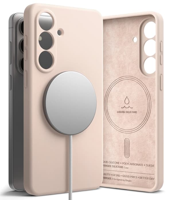 Ringke Mobilskal För Galaxy S26 Magsafe Silikon - Rosa Sand Rosa