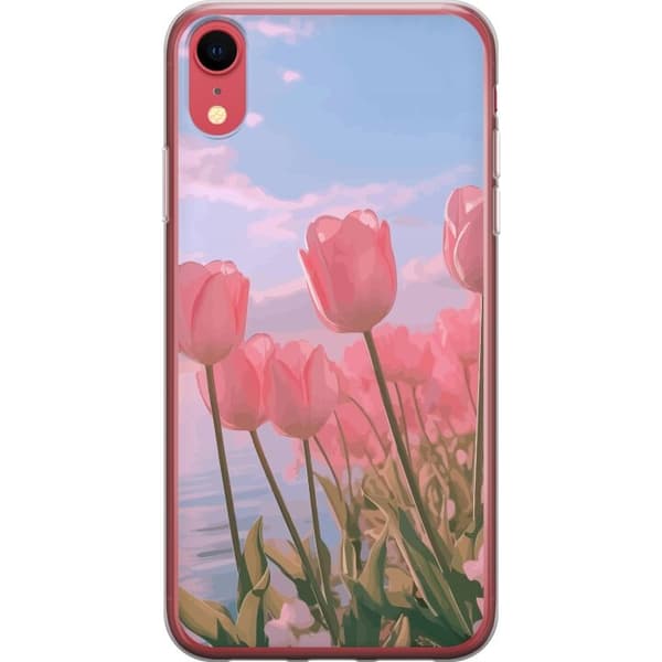 Mobilskal till Apple iPhone XR med Rosa Tulpaner
