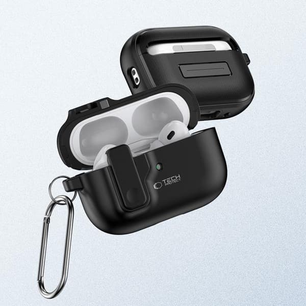 Tech-Protect Apple Airpods Pro 1/2 Taske Slim Hook - Lavendel Svart