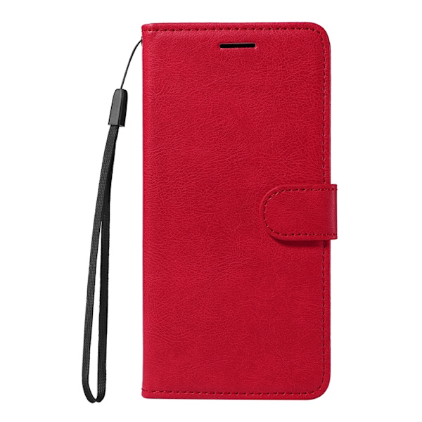 OnePlus 15 5G Plånboksfodral Solid Färg Konstläder Röd