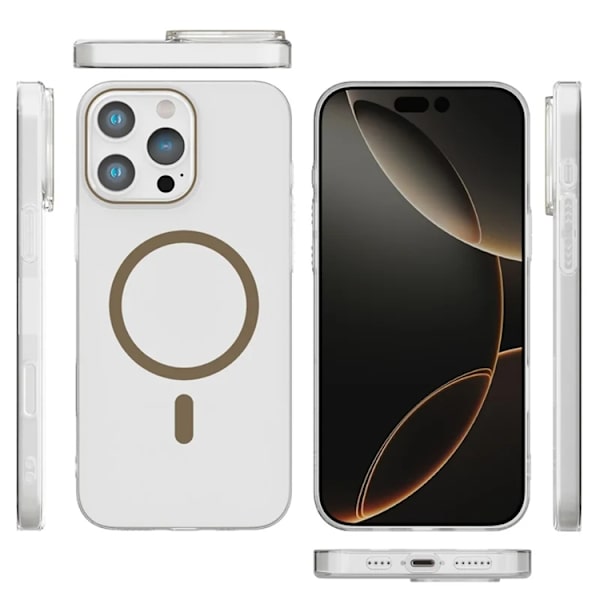 Mobilskal till iPhone 16 Pro Max MagSafe Compatible Protective - Guld Guld