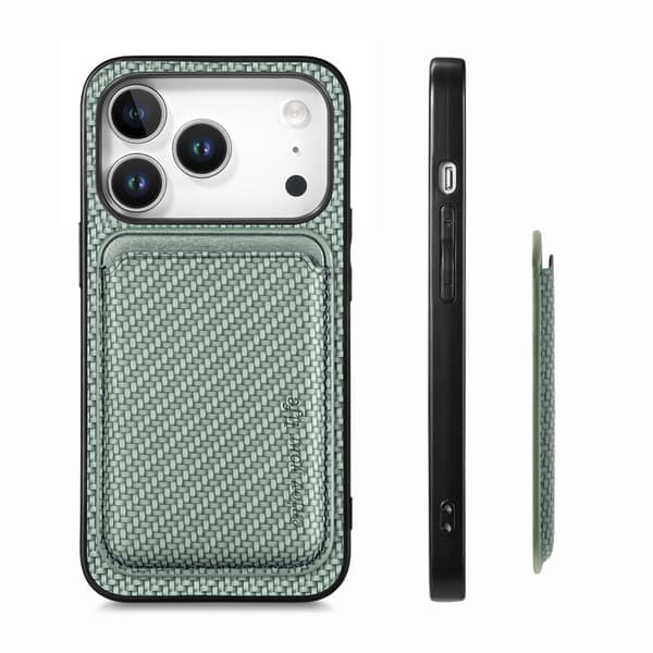 Mobilskal till iPhone 17 Pro Max Detachable Korthållare - Grön Grön