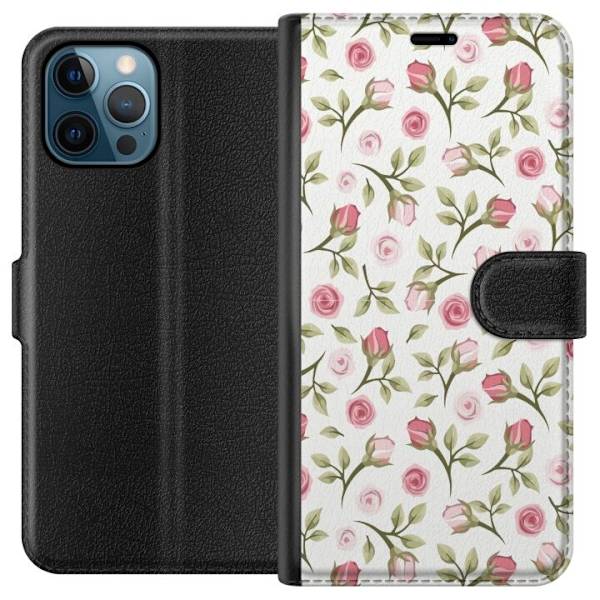 Pung Taske til Apple iPhone 12 Pro med Blomster
