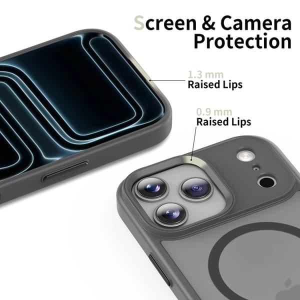 Tech-Protect telefontaske til iPhone 17 Pro Max Magsafe Matte - Crayon Grey Grå