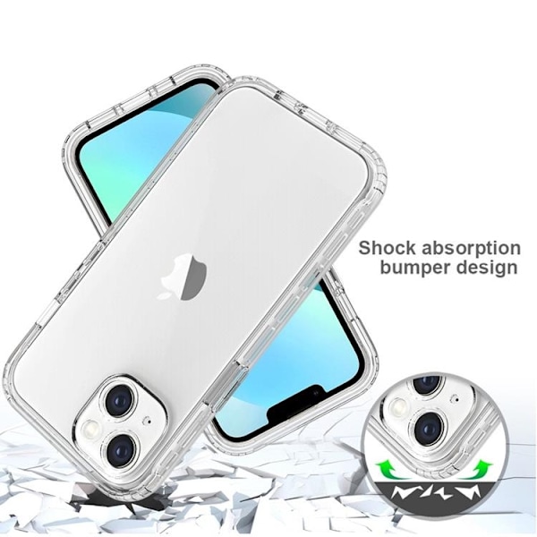 iPhone 14 Skal Gradient Shockproof - Clear Transparent