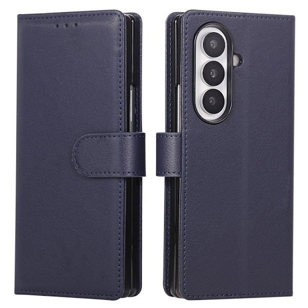 Galaxy Z Fold 7 Plånboksfodral Med Handledsrem - Blå Blå