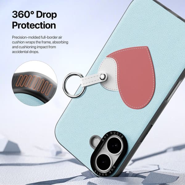 DUX DUCIS Mobilskal till iPhone 17 med Fingerring/Rem Luvy Series Grön