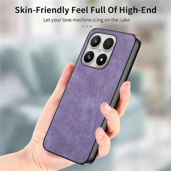 Mobilskal för Xiaomi 17 Retro Läder Shockproof Slim Lila