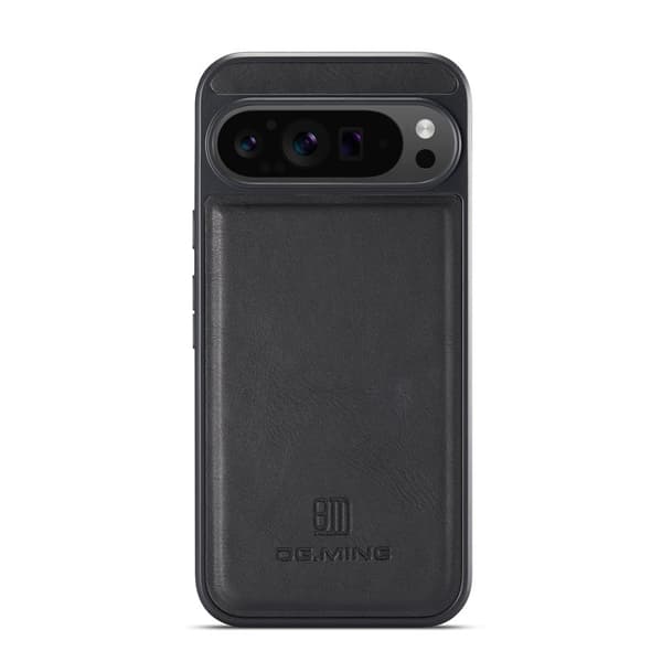 DG.MING Mobilskal till Google Pixel 9 Pro XL Anti-Drop Läder Svart