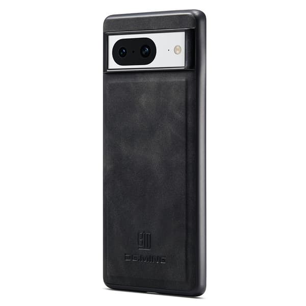 DG.MING Mobilskal till Google Pixel 8 PU Läder Coated PC+TPU - Svart