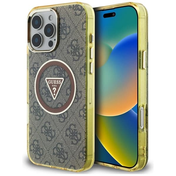 Guess Mobilskal till iPhone 16 Pro Max Magsafe Glitter - Brun Brun