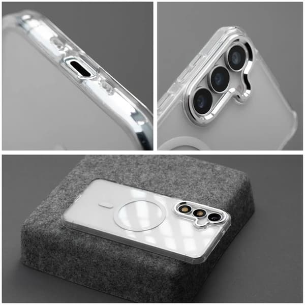 Mobilskal För Galaxy S26 Ultra MagSafe Frame Clear Hybrid - Clear Transparent