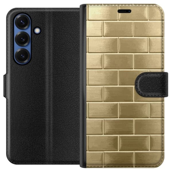 Plånboksfodral till Samsung Galaxy S25+ med Gyllene Murstenar