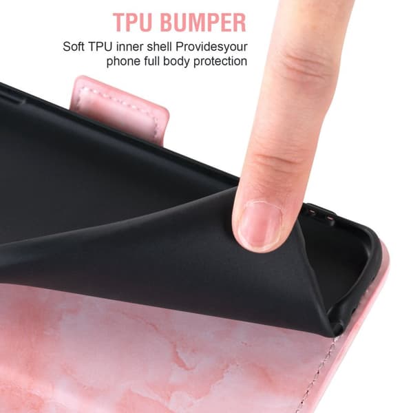 Plånboksfodral för Samsung Galaxy S26 Plus Konstläder Stativ - Rosa