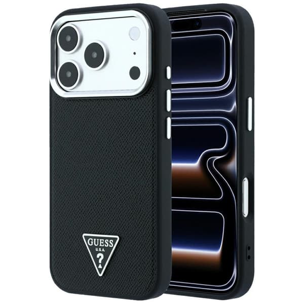 Guess Mobilskal För iPhone 18 Pro Max/17 Pro Max Magsafe Grained Triangle Logo