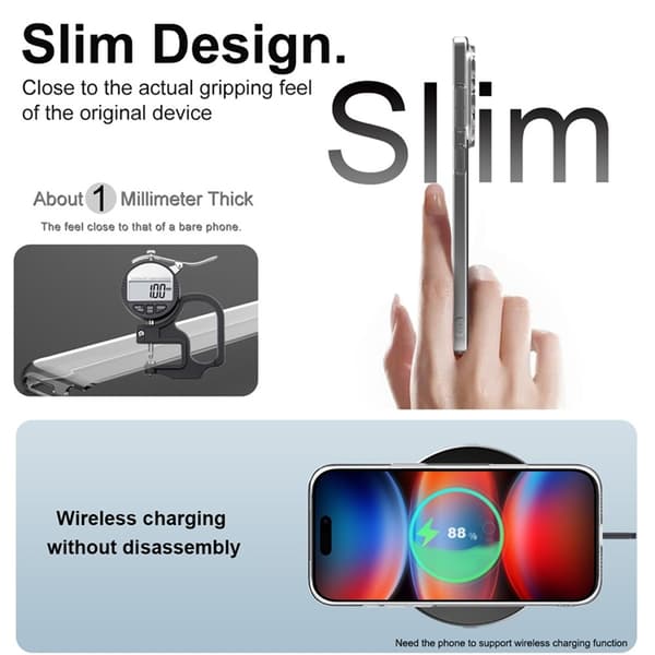IMAK Mobilskal till iPhone Air Shockproof TPU UX-5 - Clear Transparent
