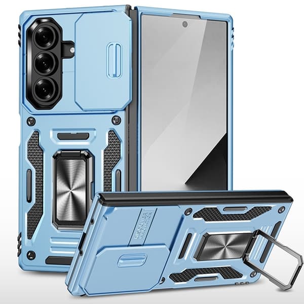 Mobilskal till Galaxy Z Fold7 5G Kickstand Slide - Babyblå Blå