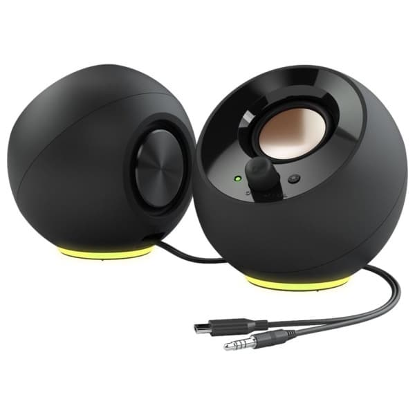 Creative Datorhögtalare USB-C Bakgrundsbelysning RGB Pebble SE Black